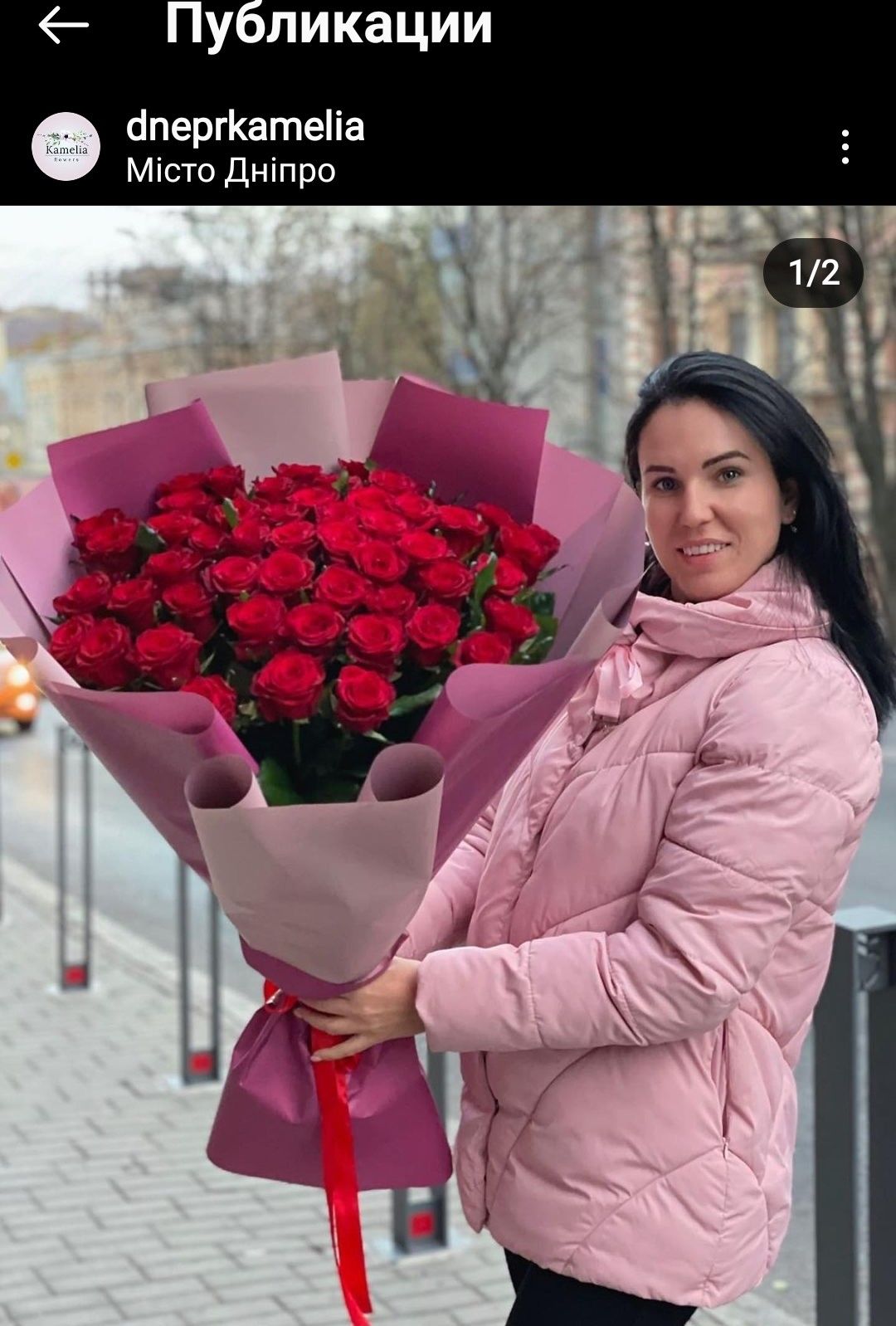 Букет из 55 красных роз